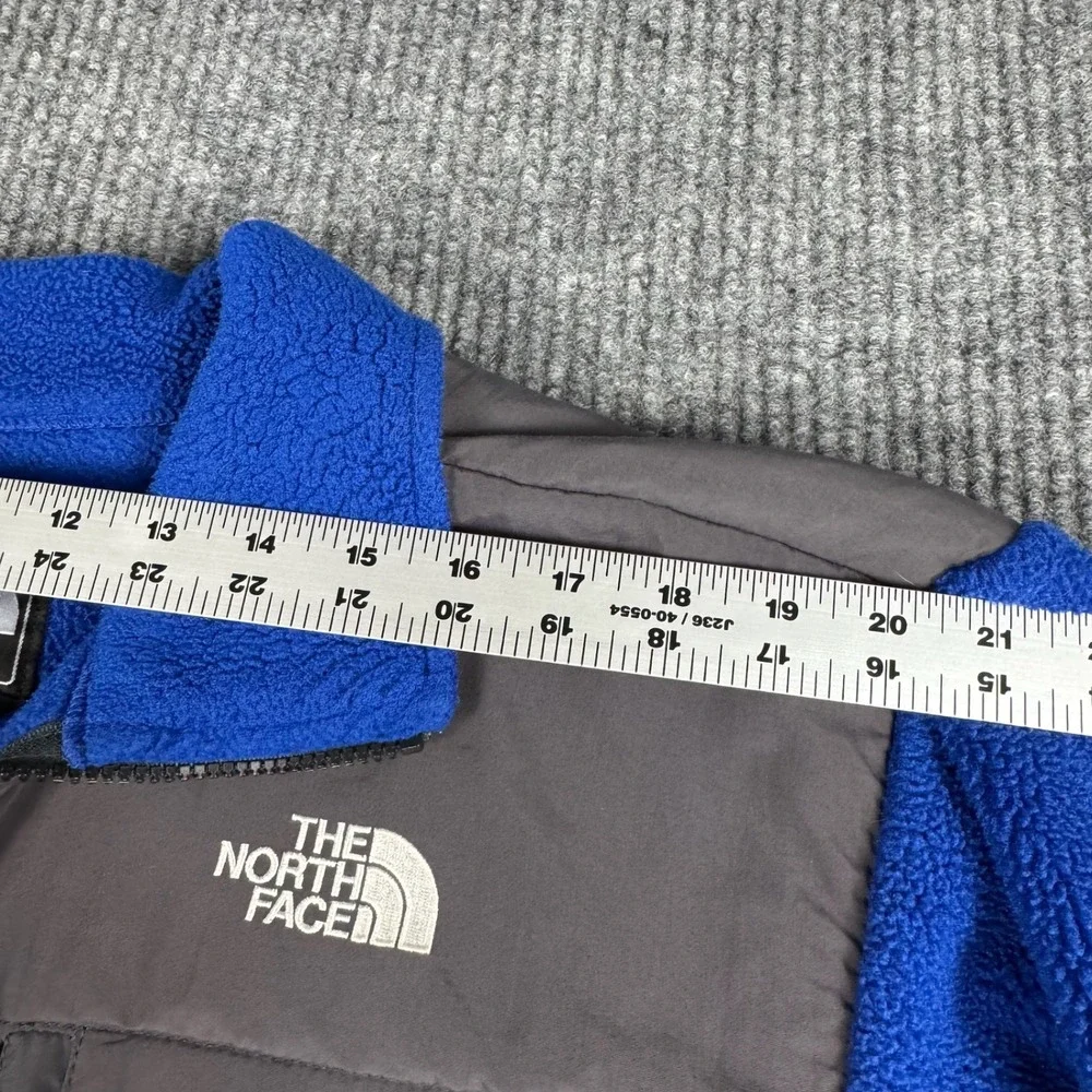 The North Face Denali Fleece Jacket Mens M Blue Grey Polartec Full Zip Outdoor